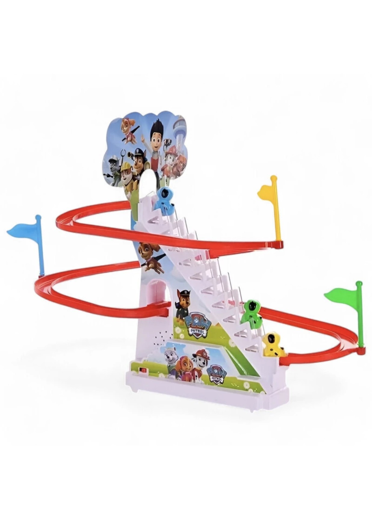 PAW Patrol Interactive Escalator Climbing Toy & Slide Playset with Lights & Music – Includes Marshall, Skye, and Everest Figures – Perfect Gifting Toy for Kids Ages 3+