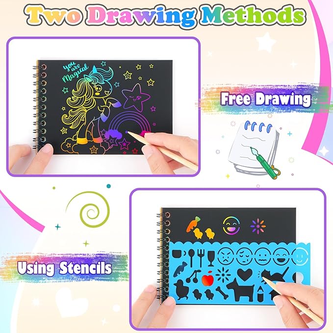 Rainbow Sketch Book with Stylus