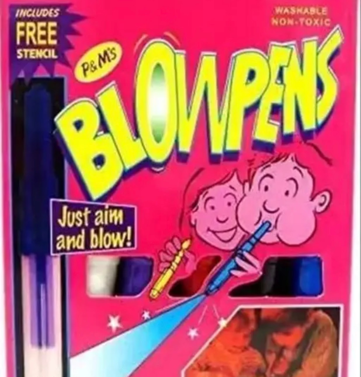 Blow Pen Washable Colour Pens Set of 6