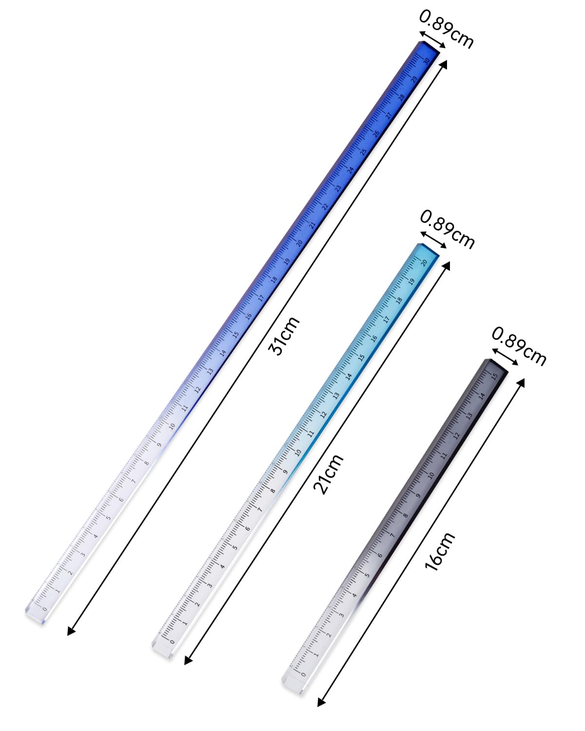 Acrylic Transparent Ruler 20 cm