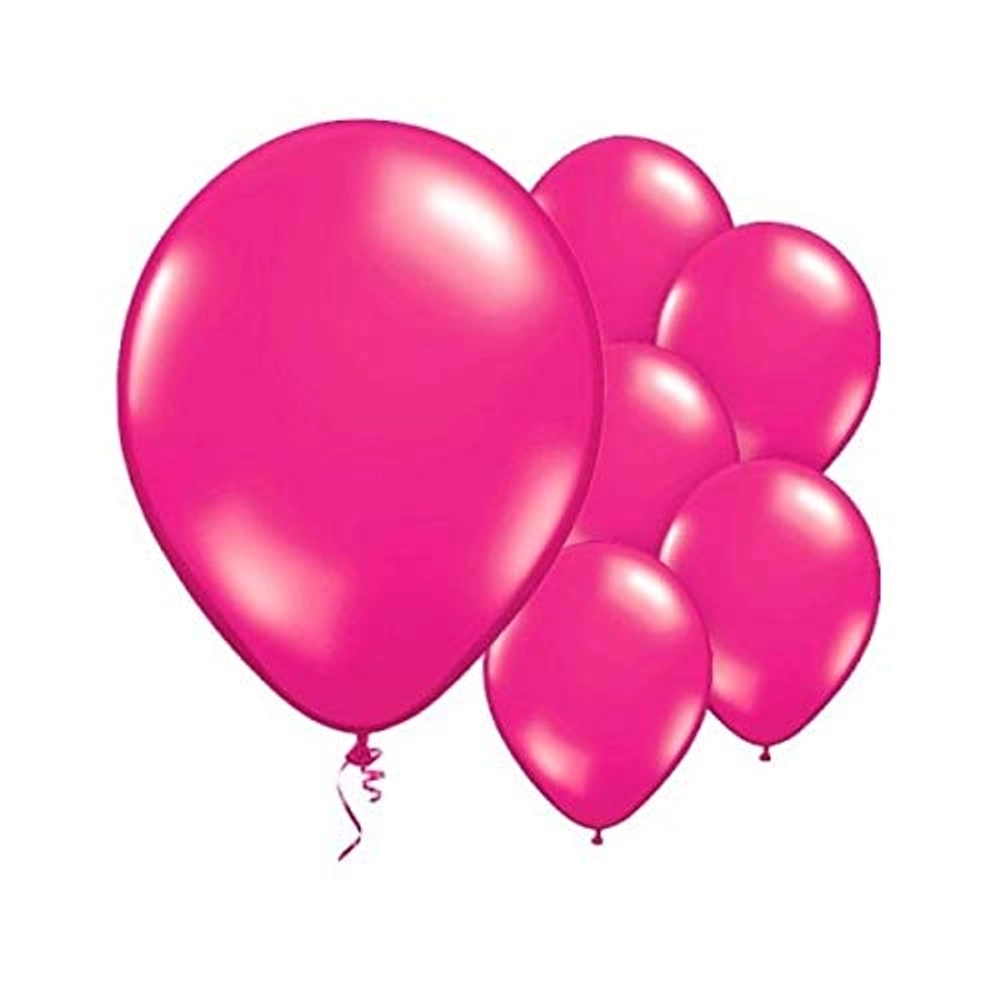 5.5 Inches Metallic Latex Balloons - Pink (Pack of 25)