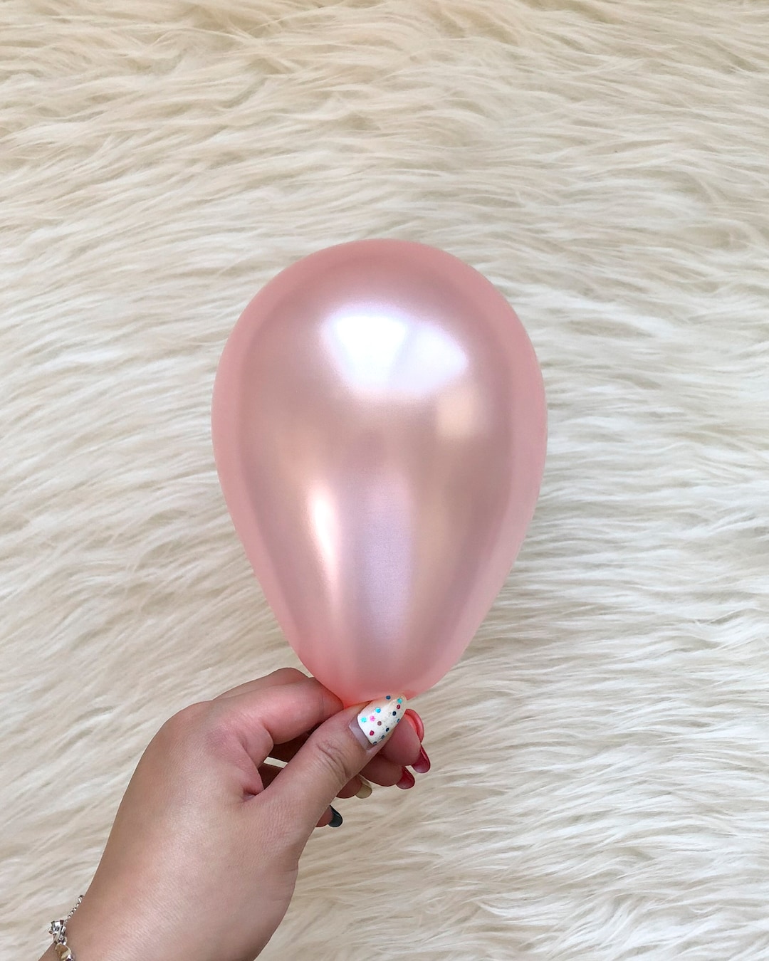 5.5 Inches Metallic Latex Balloons - Light Pink (Pack of 25)