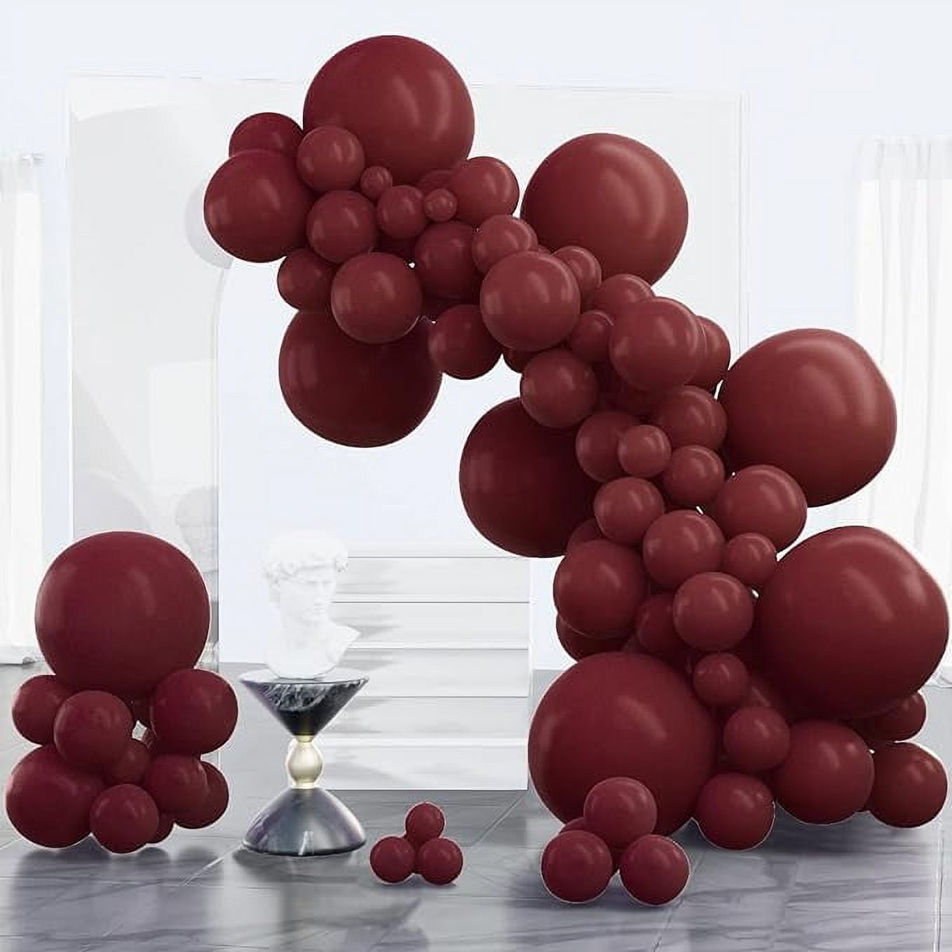 18 inch Pastel Balloons - Maroon (Pack of 5)