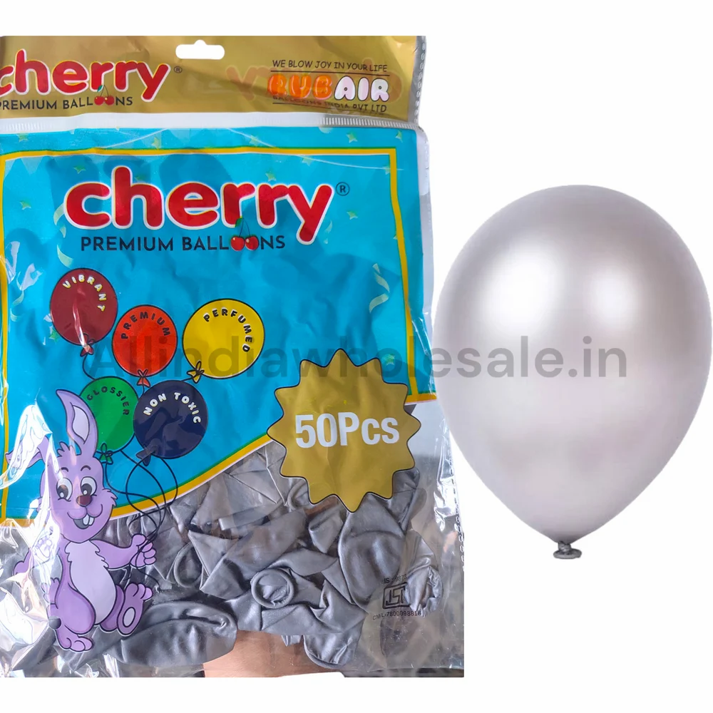 18 inch Pastel Balloons - Silver (Pack of 5)