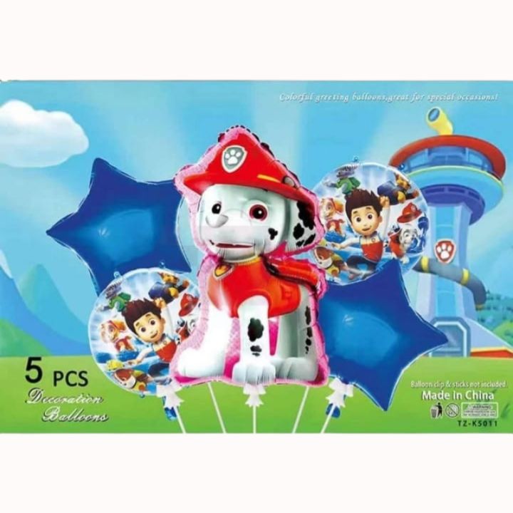 Paw Patrol Theme Foil Balloon Pack