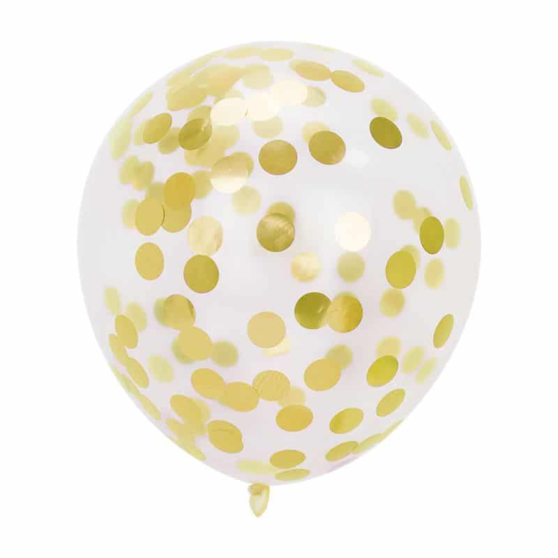Confetti Balloon Pack of 5 White