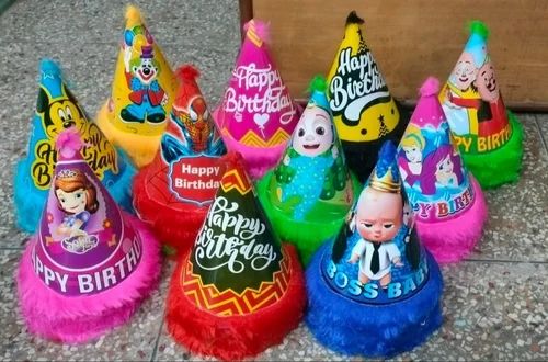 Birthday Cap Pack of 10 - Mix