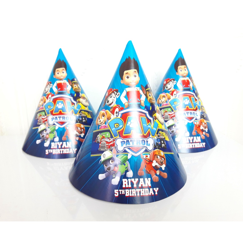 Birthday Cap Pack of 10 - Paw Patrol