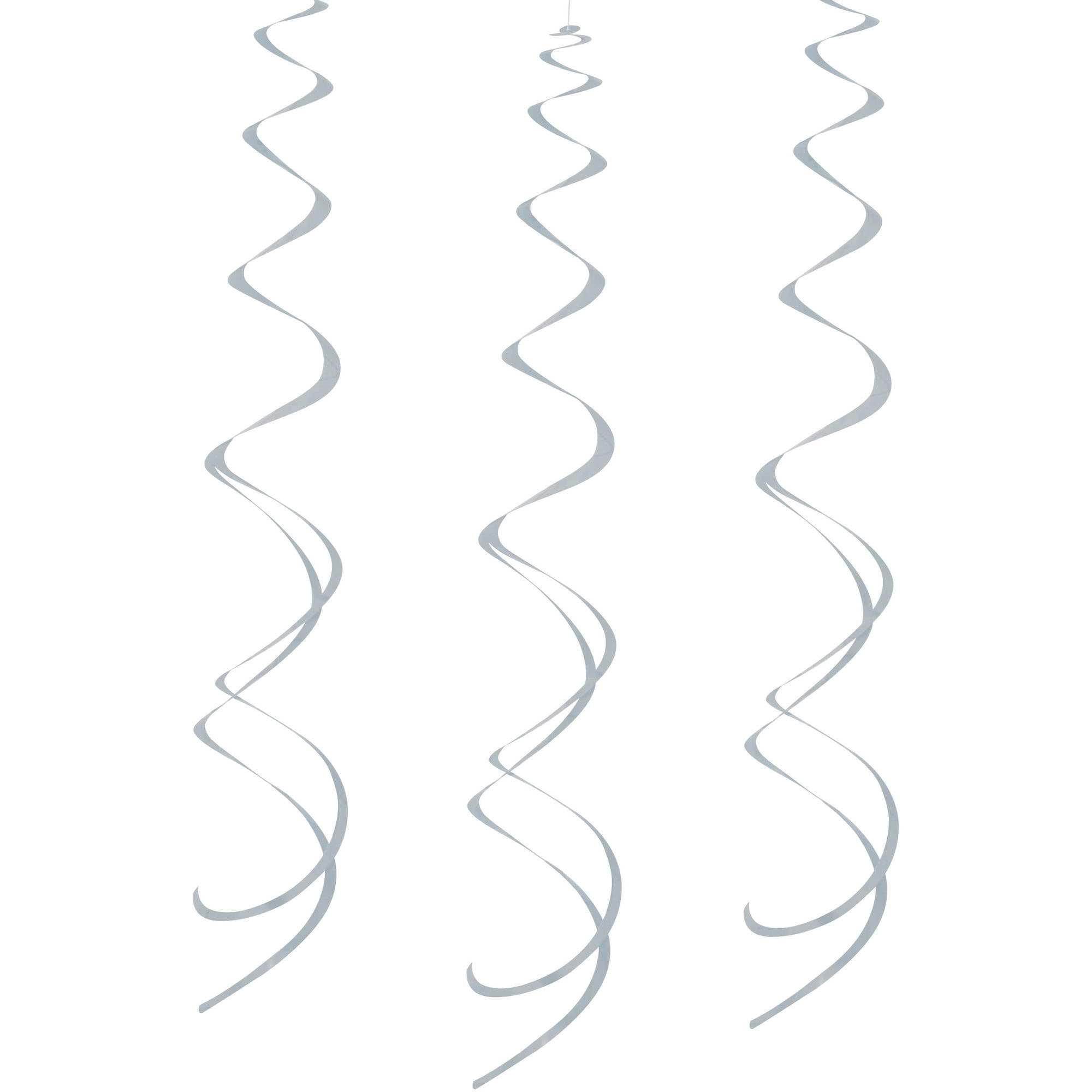 Silver Circular Swirl for Hanging on Party Hall Pack of 5