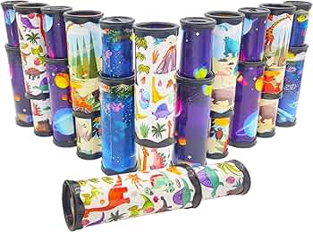 Classic Telescopic Kaleidoscope Toy for Kids - Magical Rotation for Viewing Colorful and Beautiful Patterns - Mixed Design