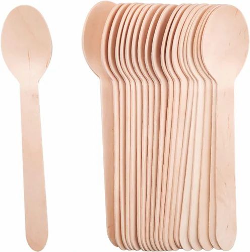 Disposable Wood Spoon (140mm) (Pack Of 100)