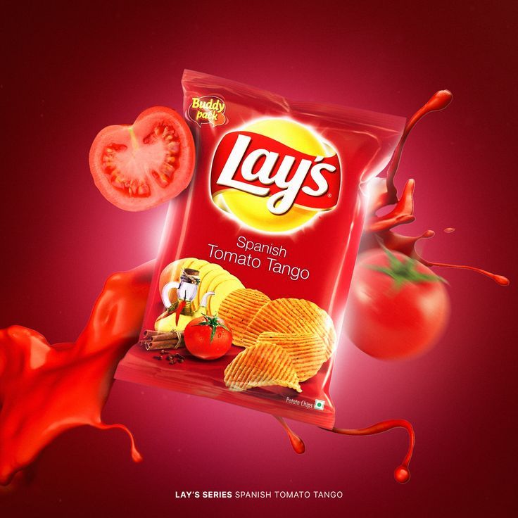 Lay's Chips Packet - Spanish Tomato Tango (Red pack)