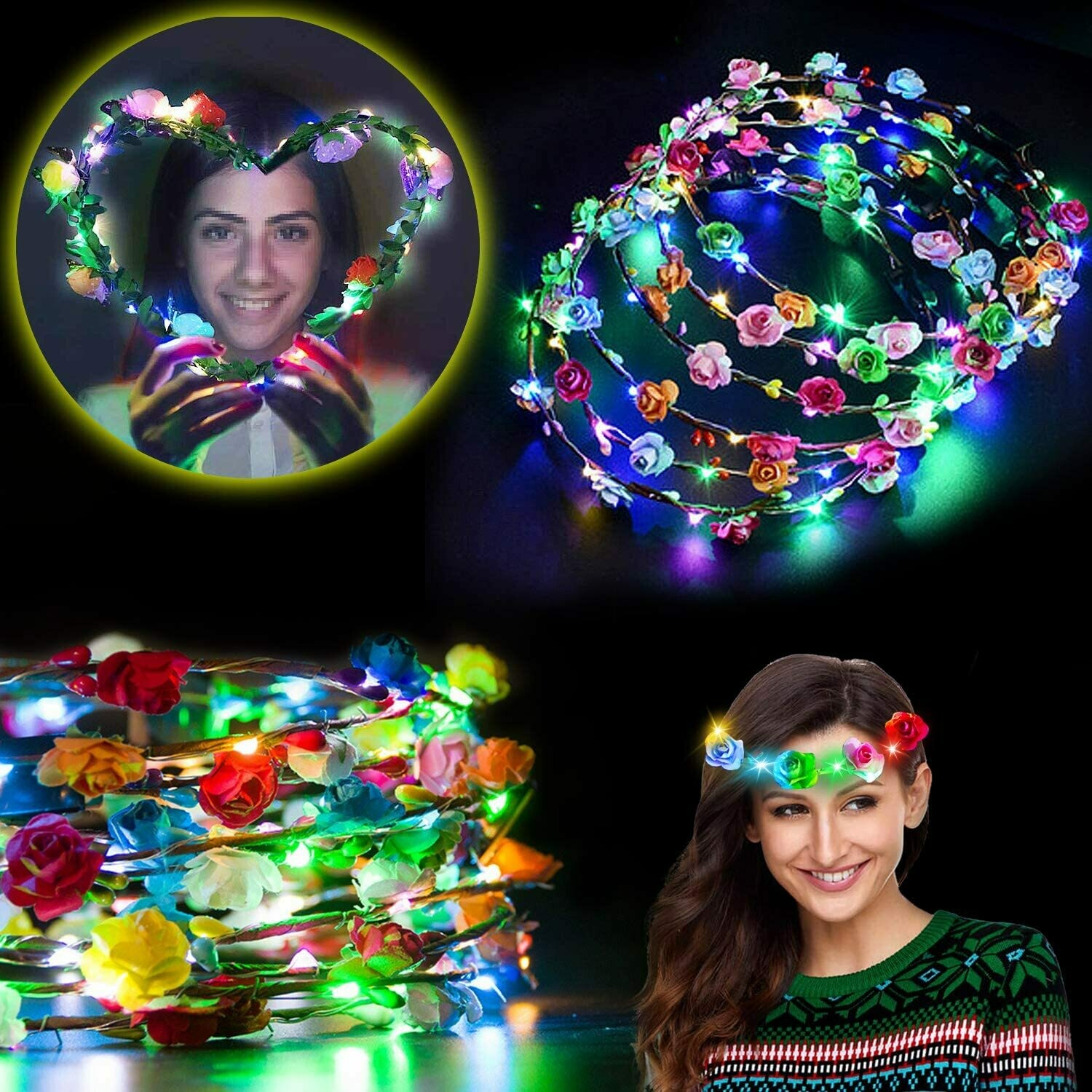 LED Flower Crown For Event or Show Purpose