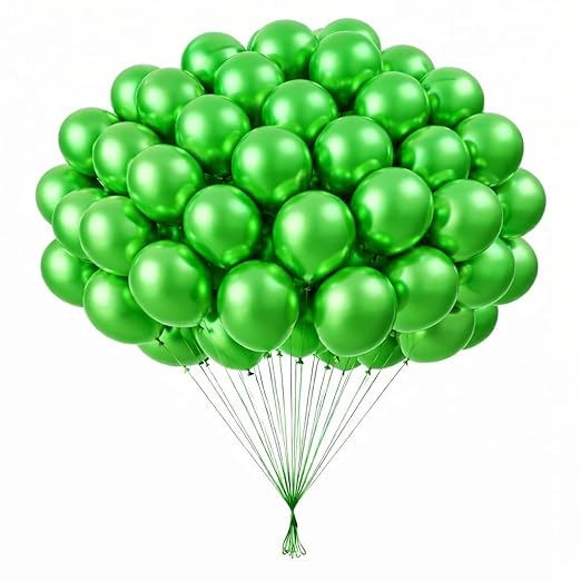 5.5 Inches Metallic Latex Balloons - Light Green (Pack of 25)