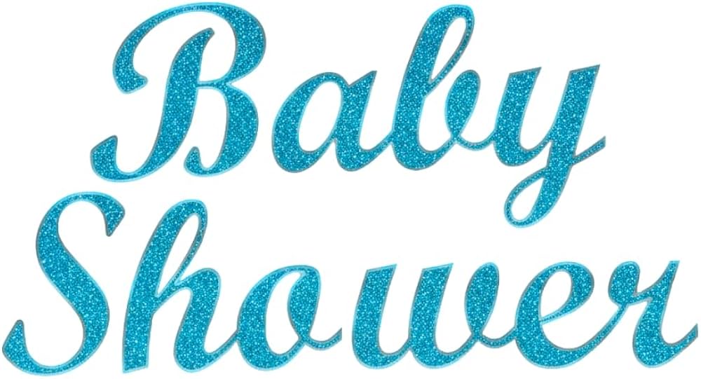 Baby Shower Banner Letters Blue