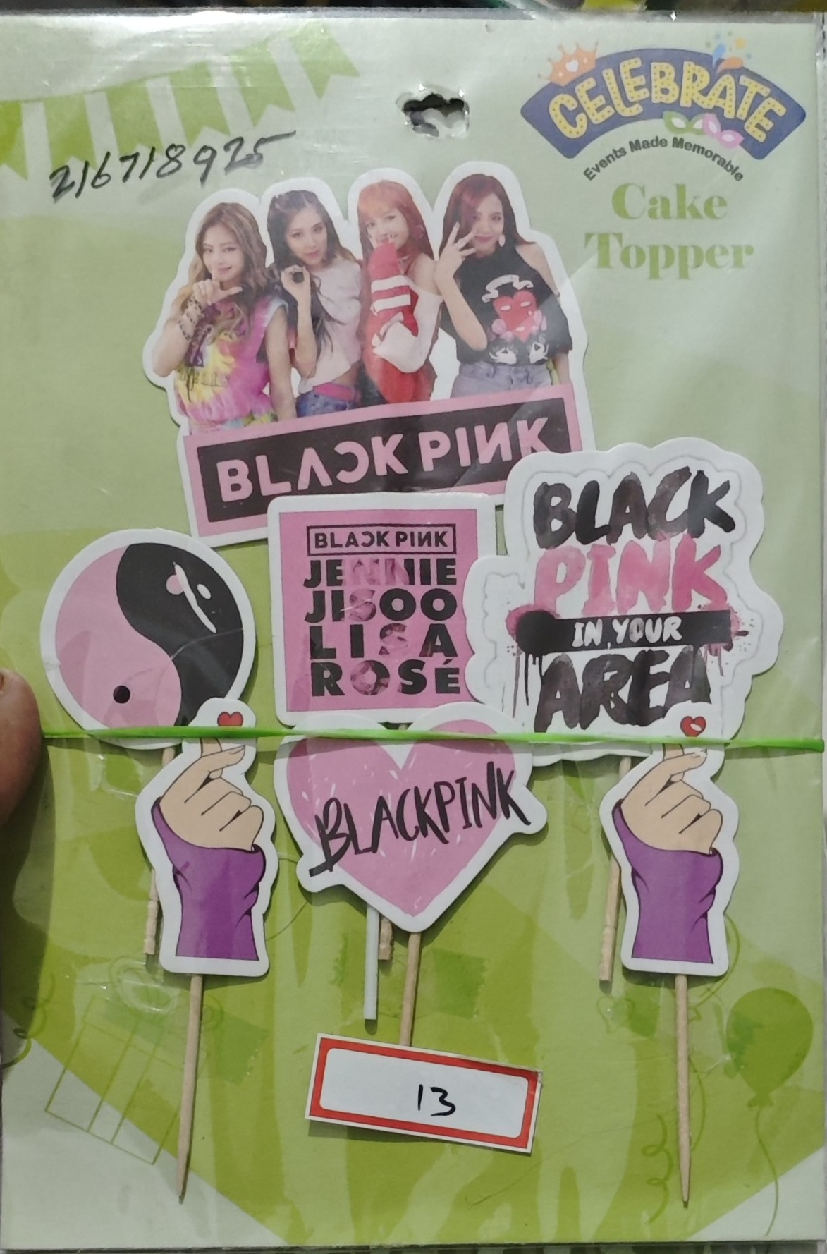 Cake Topper - Black Pink