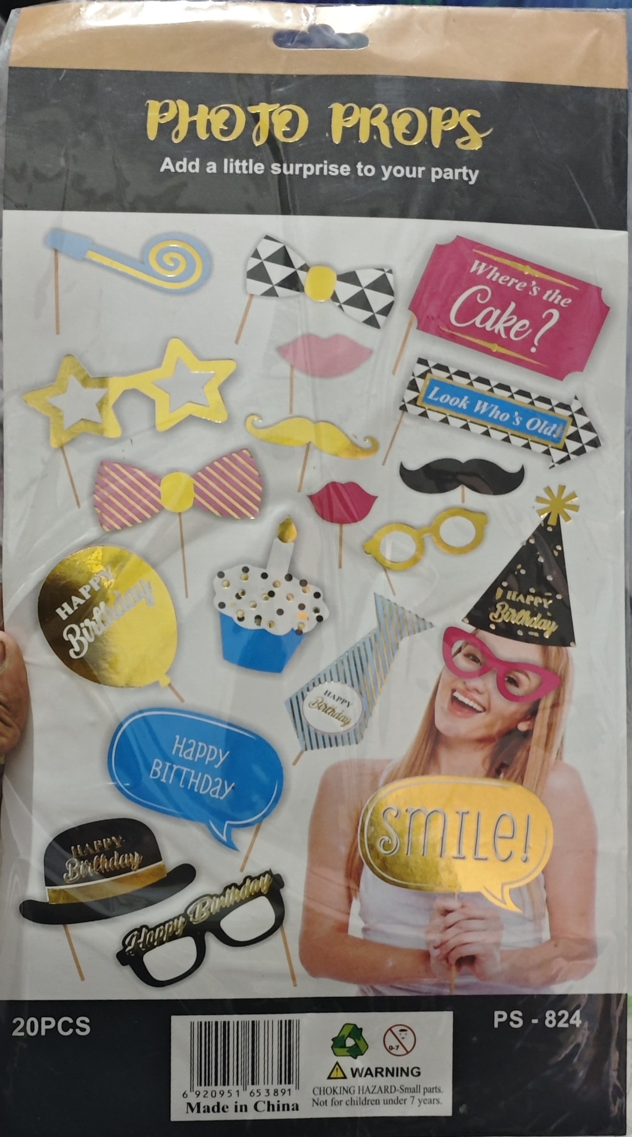 Happy Birthday Photo Props for Party and Events