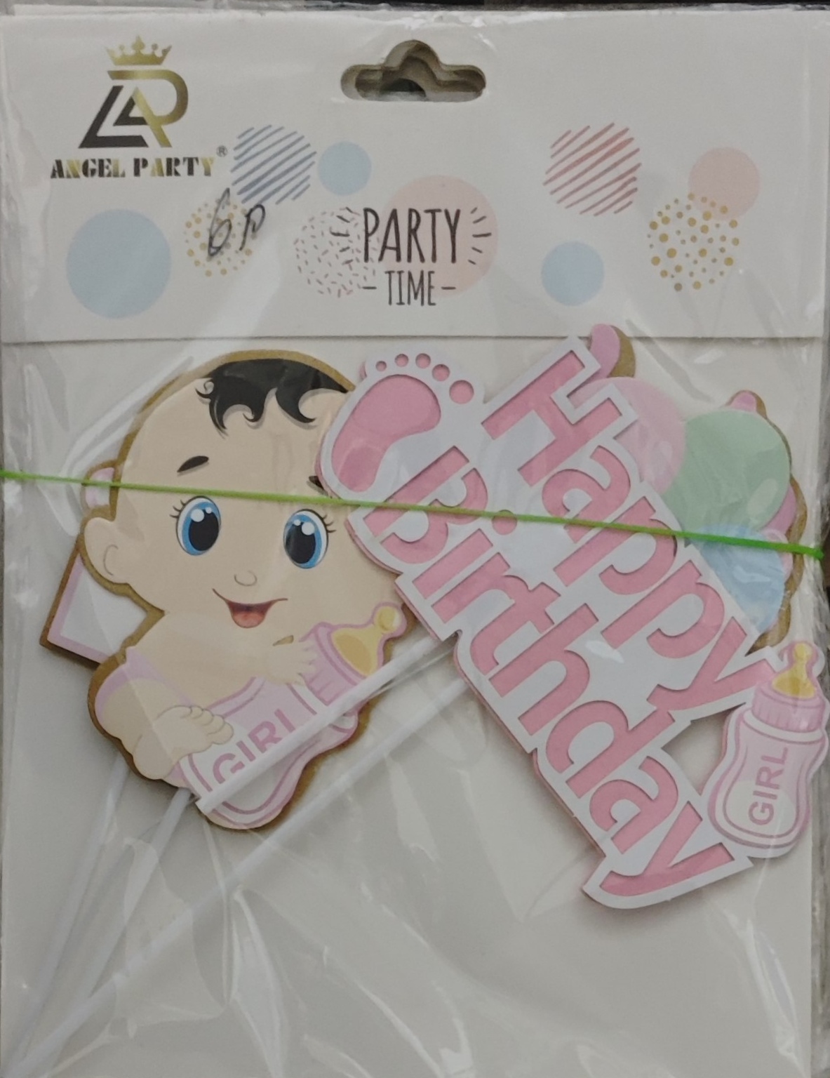 Cake Toppers Ruby Color Pink Color 1st Birthday Celebration