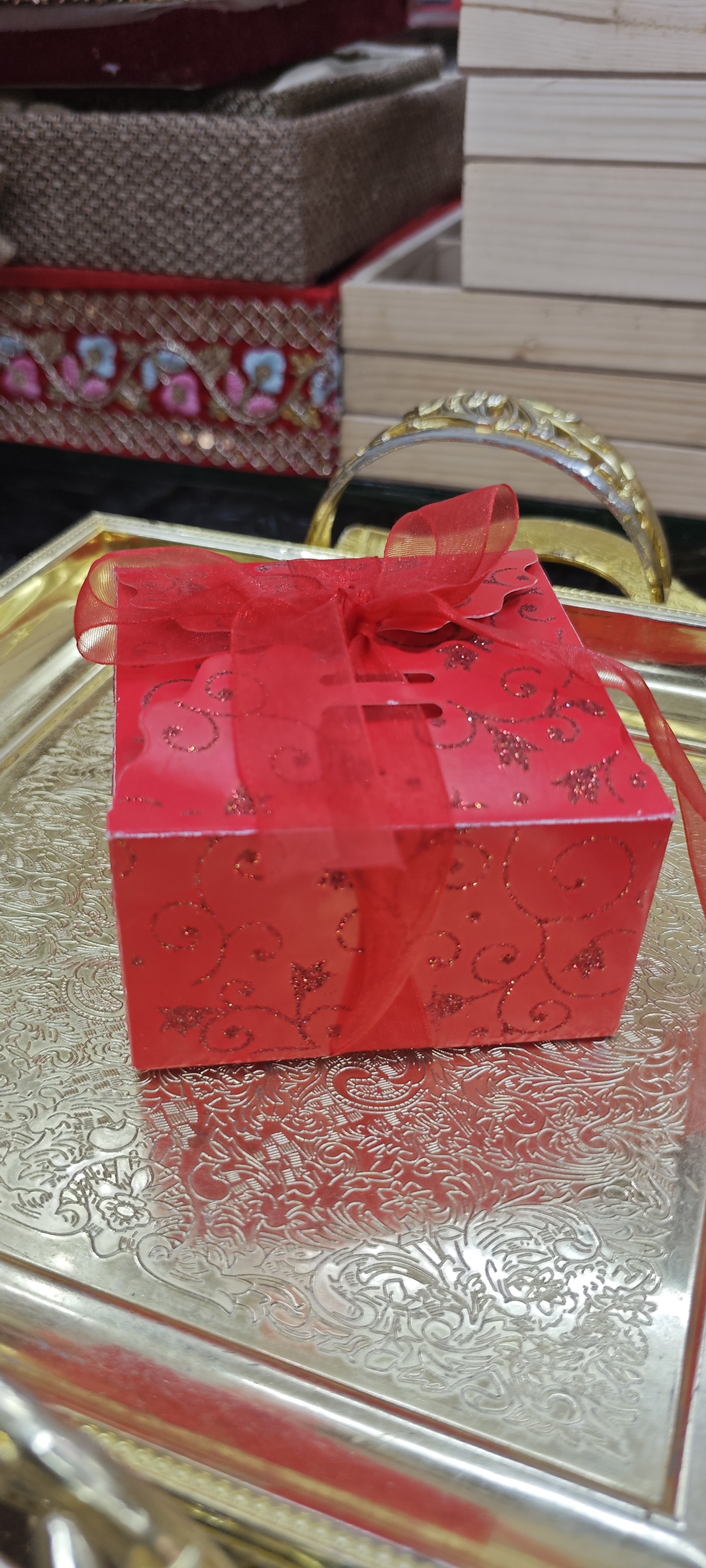 Paper Premium Looking Handmade Gift Box - 8 X 6 Inch - Light Pink