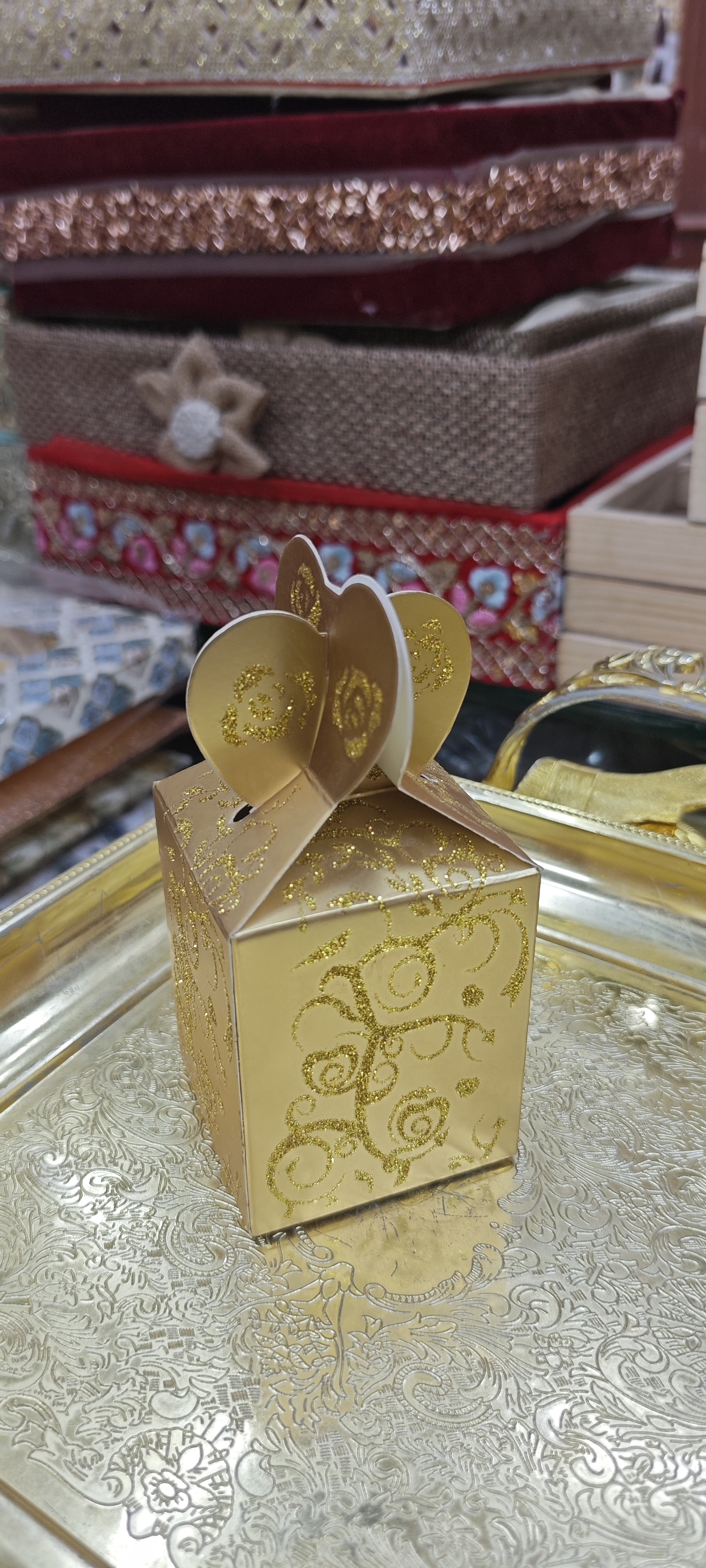 Small Premium Gift Box for Small Items 3 X 3 Inch - Gold