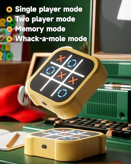 Digital Tic Tac Toe Game Yellow Box