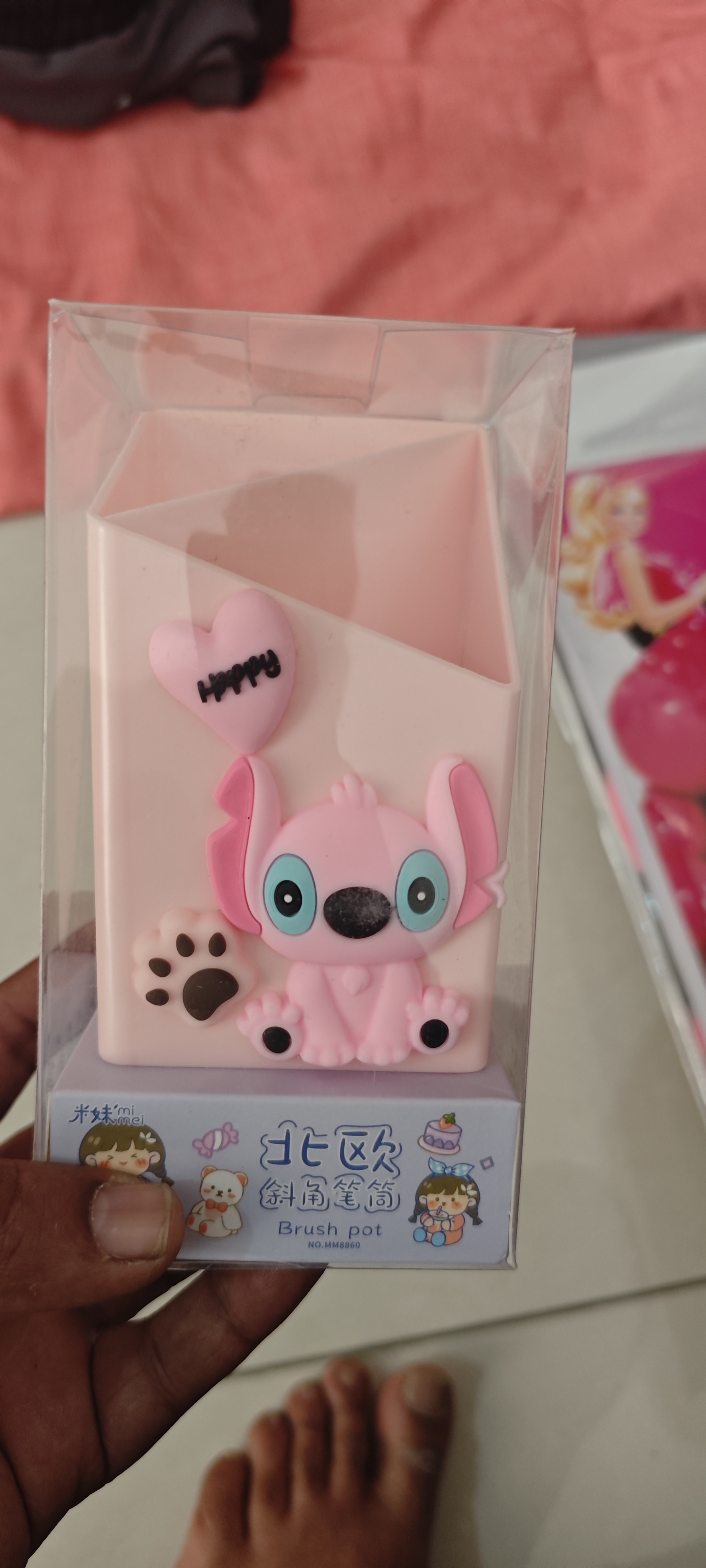 Stitch's Angel Design Pen Stand for Kids