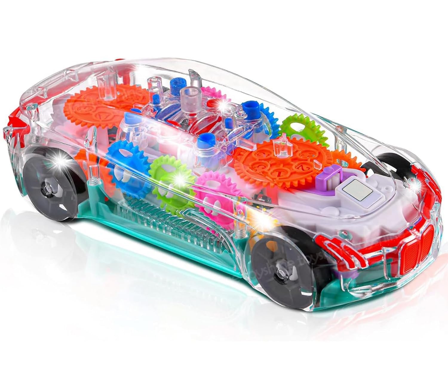Concept Musical and 3D Lights Kids Transparent Car, Toy for 2 to 5 Year Kids Baby Toy, Multicolor