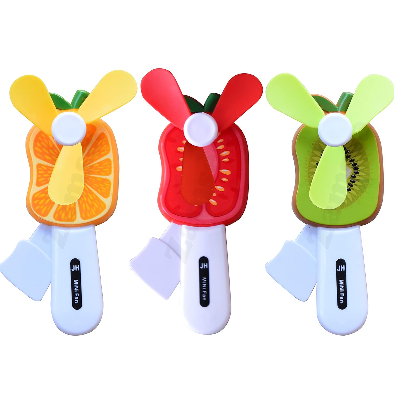 Kid's Hand Pressure Mini Fan Fruit Shape Cute Squeeze Toys/Cool Summer Fan Multi Color (1 Pc)