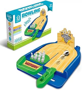 Bowling Tabletop Toy for Kids Interactive Hand-Eye Coordination Skill Game for Boys & Girls Fun Indoor Family Game for Ages 3+