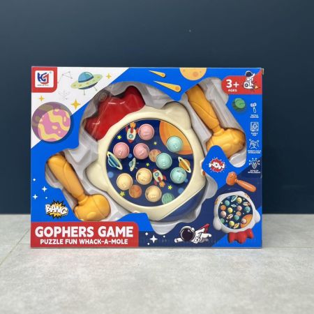 Gophers Game Puzzle Fun Whack A Mole Game Astronout Theme Hammer Game