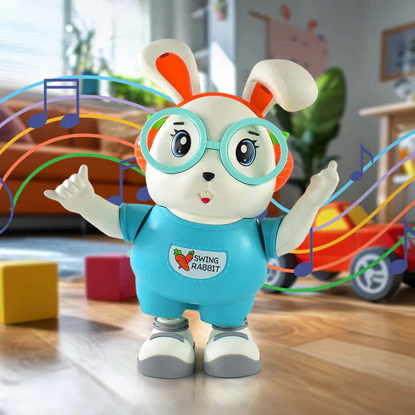 Dancing Bunny Rabbit Dance Musical Toy Rabbit with glasses