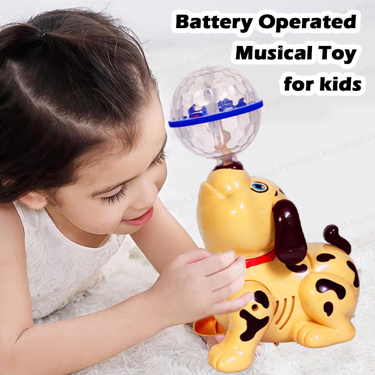 Dog Holding a Ball Electronic Music Toy
