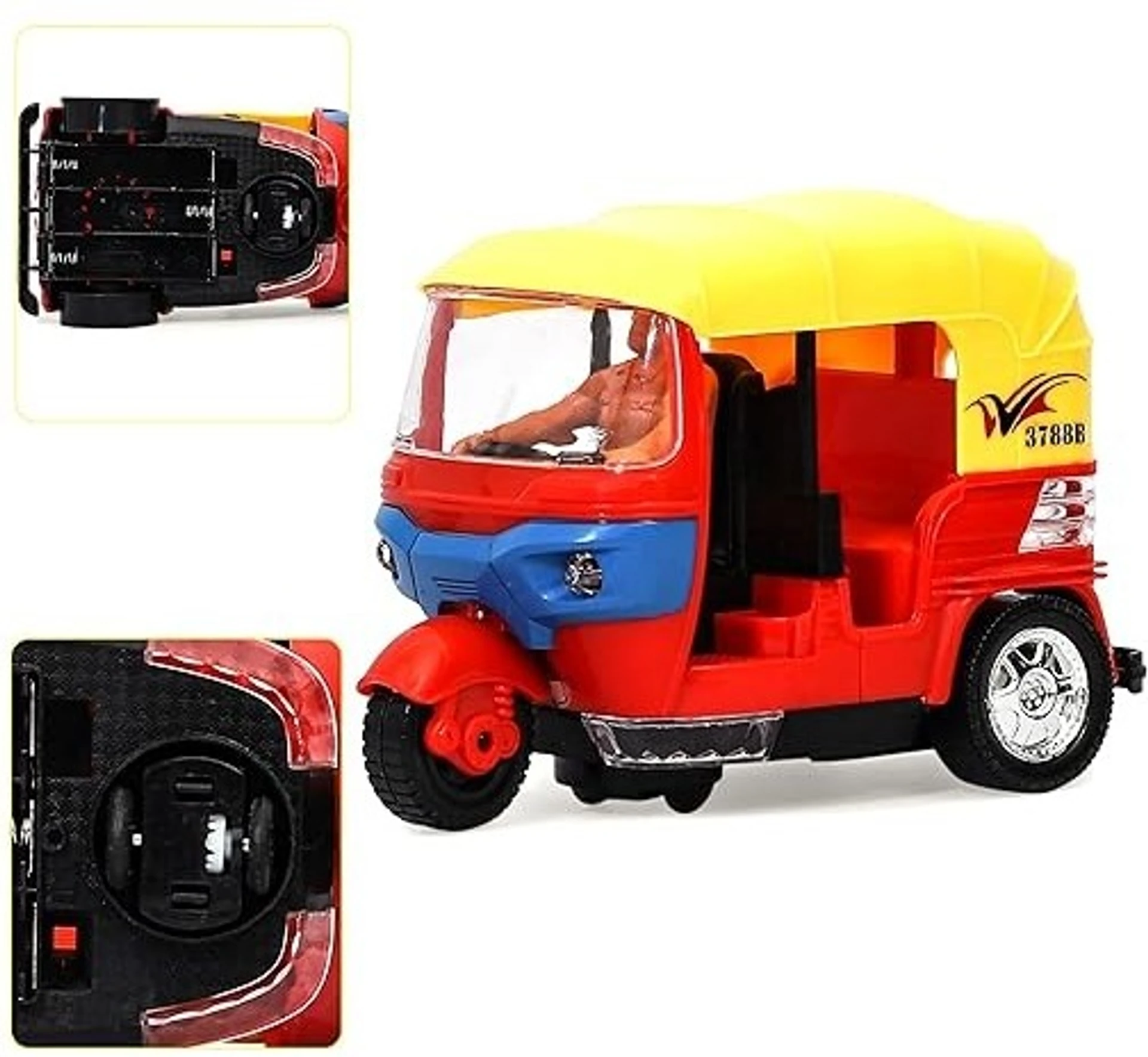 AutoRikshaw Toy For Kids Battery Operated with music and Light High Quality Material Made
