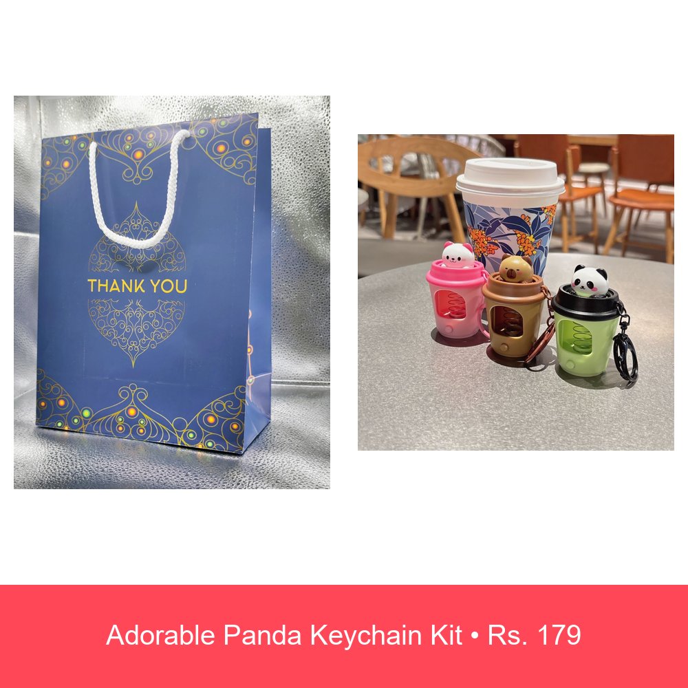 Adorable Panda Keychain Kit