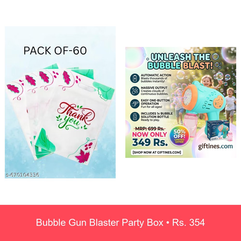 Bubble Gun Blaster Party Box