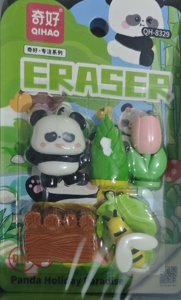 Panda Theme Fancy Eraser Pack of 6 different design