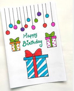 Designer Birthday Greeting Card - 154720 (4x6 Size)
