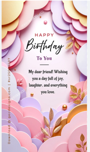 Designer Birthday Greeting Card - 154817 (4x6 Size)