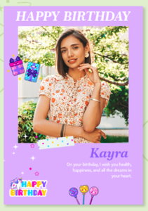 Designer Birthday Greeting Card - 154854 (5x7 Size)