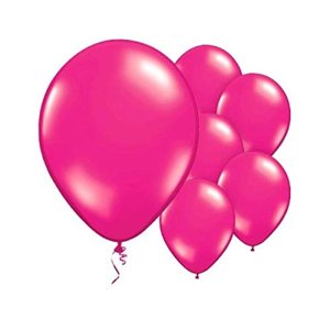 5.5 Inches Metallic Latex Balloons - Pink (Pack of 25)