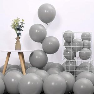 5.5 Inches Metallic Latex Balloons - Off Grey (Pack of 25)
