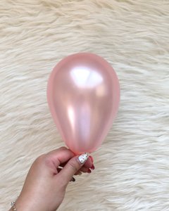 5.5 Inches Metallic Latex Balloons - Light Pink (Pack of 25)