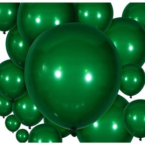 5.5 Inches Metallic Latex Balloons - Dark Green (Pack of 25)