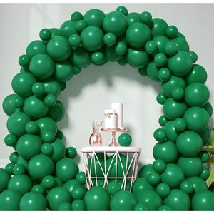 5.5 Inches Metallic Latex Balloons - Dark Green (Pack of 50)