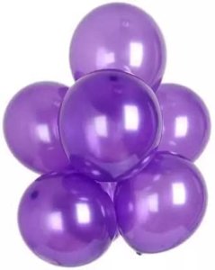 5.5 Inches Metallic Latex Balloons - Purple (Pack of 50)