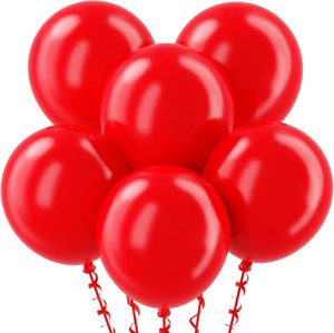 18 inch Pastel Balloons - Red (Pack of 5)