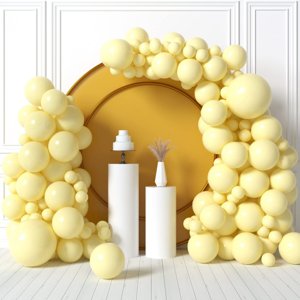 18 inch Pastel Balloons - Yellow (Pack of 5)
