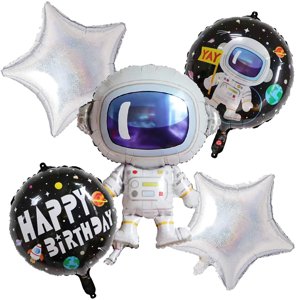 Astronaut Theme Foil Balloon Pack of 5