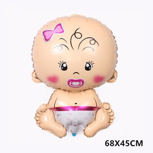 Foam Foil Balloon 1pc Girl Pink