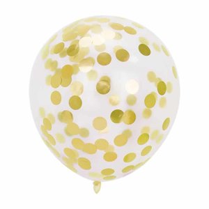 Confetti Balloon Pack of 5 White
